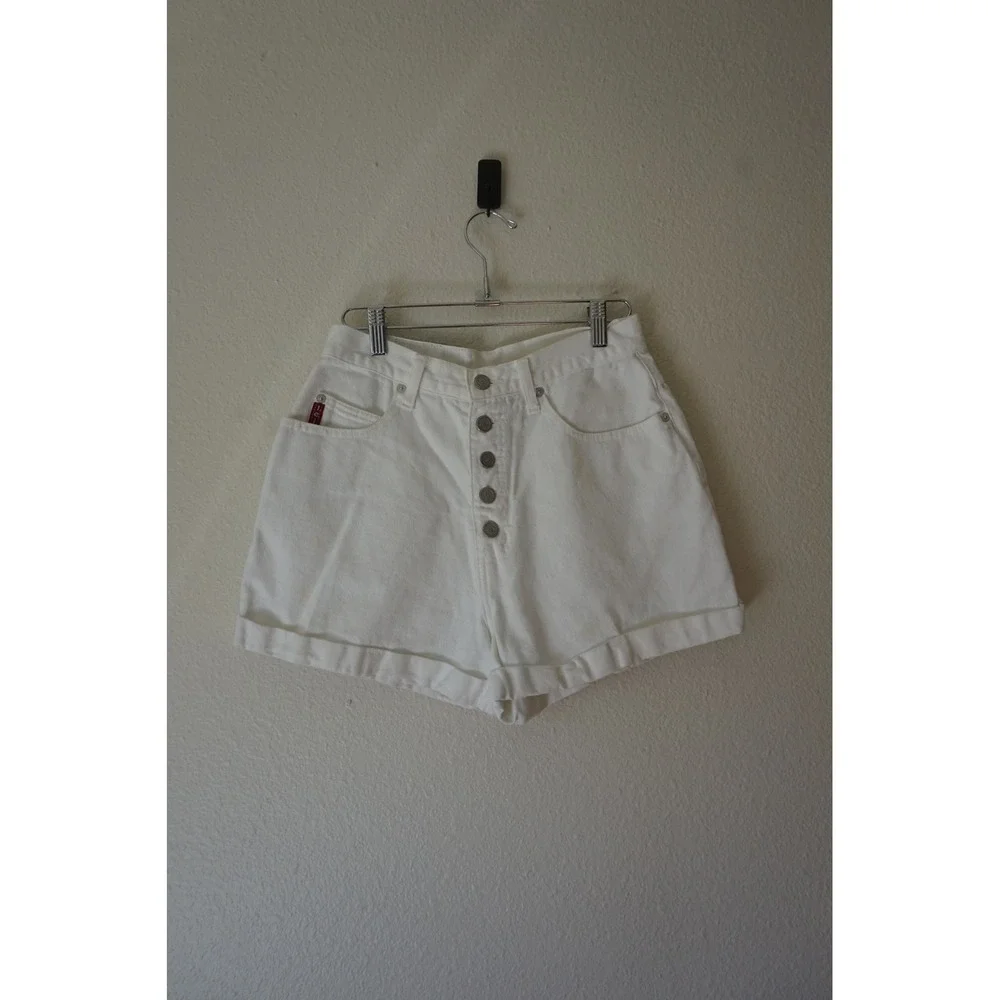 L.E.I.‎ Denim Shorts Cotton Vintage 90s minimalist High Waisted White Size 9